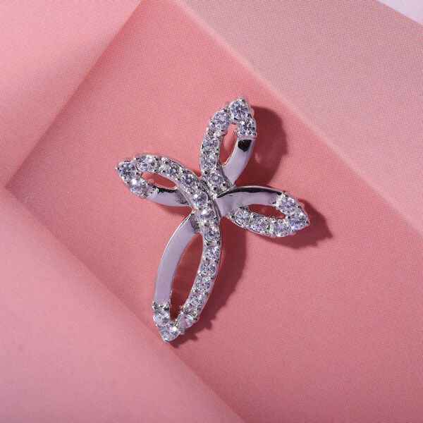 LUSTRO STELLA - Wei&szlig;er Zirkonia Anh&auml;nger, 925 Silber rhodiniert image number 2