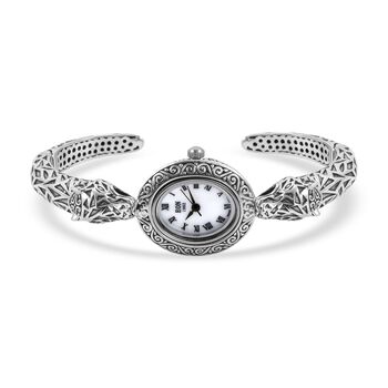 Royal Bali Kollektion - EON 1962 Swiss Movement Wasserdichte Uhr, 925 Silber, 19 cm, ca. 26.83g