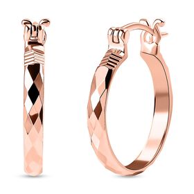 Creolen mit Diamantschliff in Silber mit Roségold Vermeil