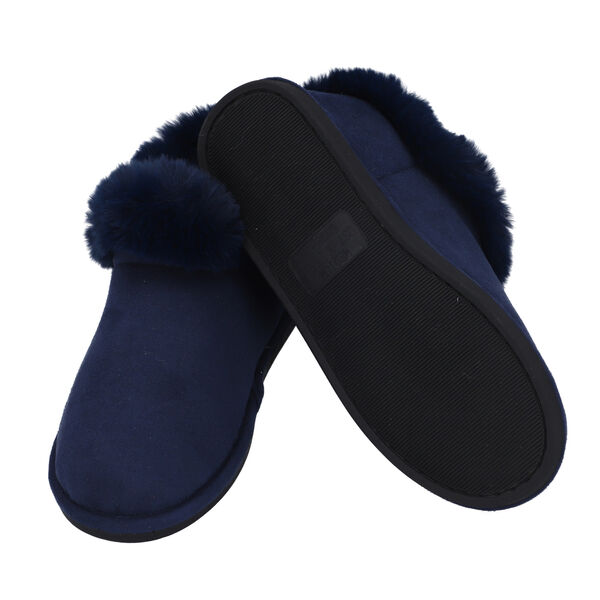 Kuschelige Kunstfell Hausschuhe, 36-37, Dunkelblau image number 2
