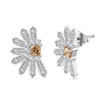 J Francis gefertigt mit SWAROVSKI- Gelber und wei&szlig;er Swarovski Zirkonia Ohrringe