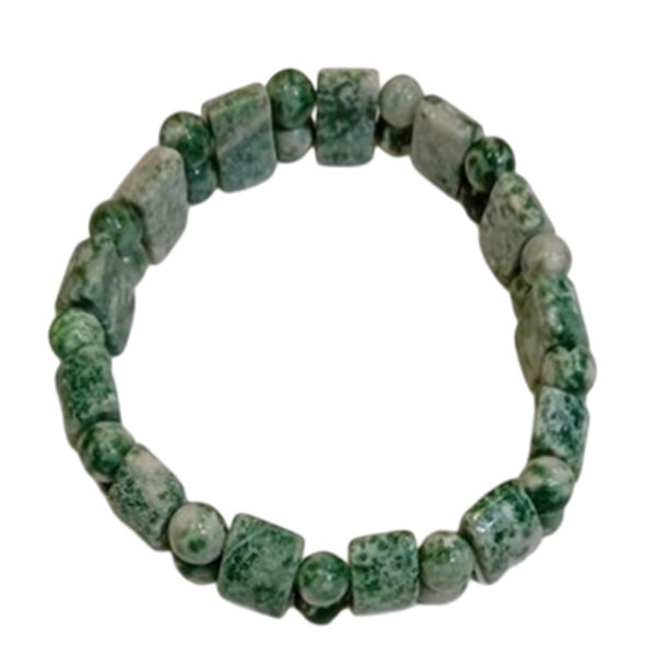 Flexibles gr&uuml;nes Jaspis Armband - 150 ct.