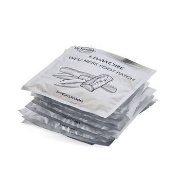 LIVMORE 20er-Set Detox-Fu&szlig;pflastern, 10 Stk. Sandelholz, 10 Stk. rosa Salz, 10-Tage-Kur