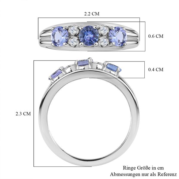 Tansanit und Zirkon Ring - 0,84 ct. image number 6