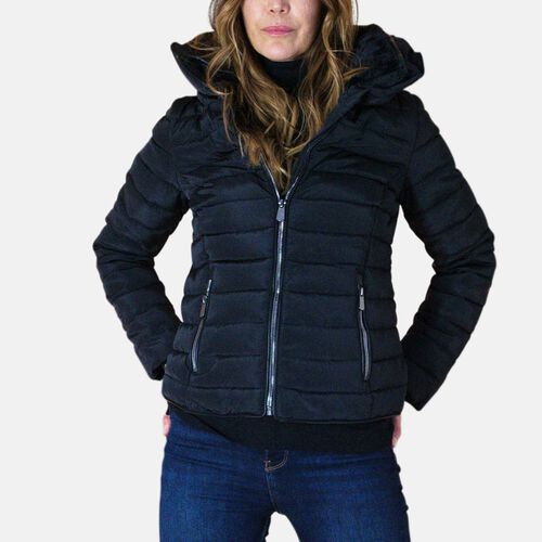 19V69 by Alessandro Versace: Winterjacke mit Kapuze, Schwarz, XL image number 0