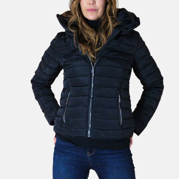 19V69 by Alessandro Versace: Winterjacke mit Kapuze, Schwarz, M image number 0