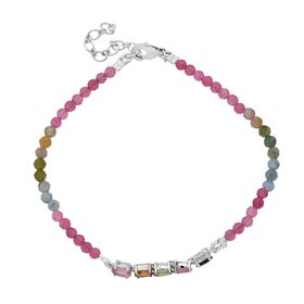 D'joy Mehrfarbig-Turmalin Armband 18 cm 925 Silber rhodiniert (10-15 Werktage Lieferzeit) ca. 6.00 ct