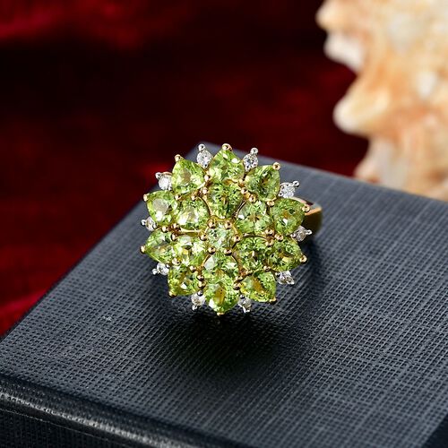 D’Joy Peridot und Zirkon Ring - 4,88 ct. image number 1