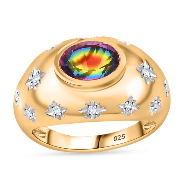 Nebula Quarz und Zirkon Ring, ca. 1,66 ct. image number 3