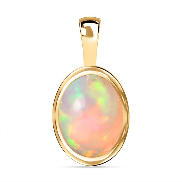 2er-Set- nat&uuml;rlicher, &auml;thiopischer Welo Opal-Ring und Anh&auml;nger - 1,15 ct. image number 6