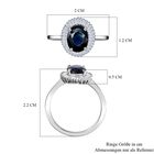 RHAPSODY - AAAA natürlicher Australischer blauer Saphir, Weißer Diamant Ring, 950 Platin, (Größe 16.00), ca. 1.60 ct image number 6