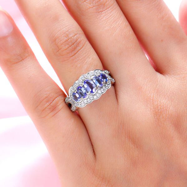 Tansanit und Zirkon Ring - 1,84 ct. image number 3