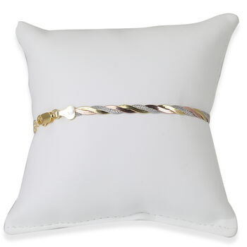 WRAPPED MAGICFLEX 925 Silber Tricolor Armband ca. 18 cm ca. 4,00g