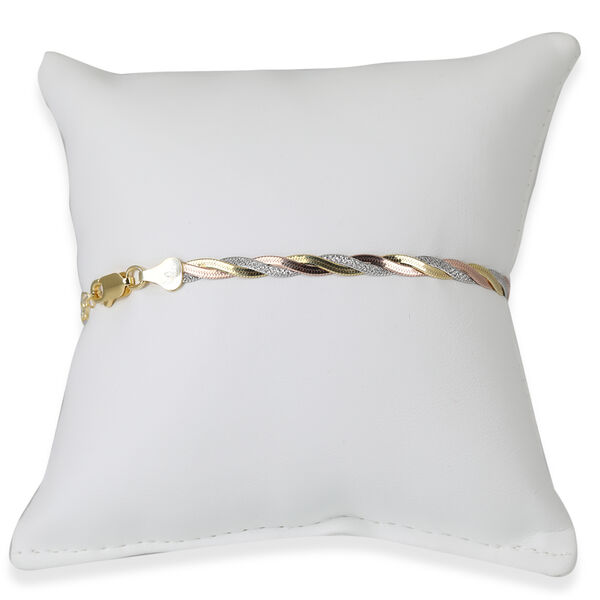 WRAPPED MAGICFLEX 925 Silber Tricolor Armband ca. 18 cm ca. 4,00g