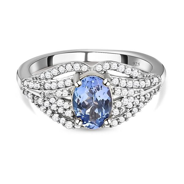 Tansanit und Zirkon-Ring - 1,47 ct.