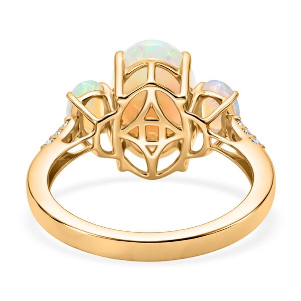 D'Joy AA nat&uuml;rlicher, &auml;thiopischer Welo Opal und Moissanit Ring - 2,57 ct. image number 5