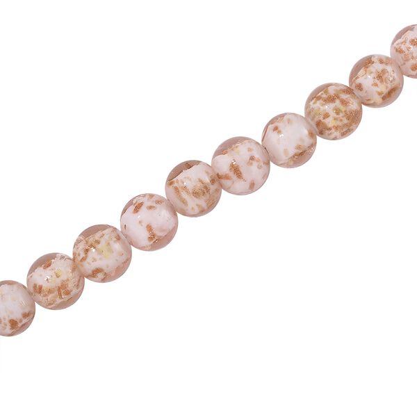 Weiße Halskette im Murano-Stil, 50+5cm image number 5