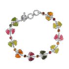 Mehrfarbig-Turmalin Armband ca. 19 cm 925 Silber rhodiniert ca. 16,41 ct.