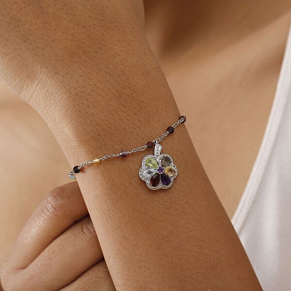 Mehrfarbiges Edelstein-Armband, 18 cm - 5,49 ct. image number 3