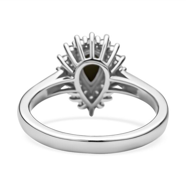 Boulder Opal Triplett und Zirkon-Halo-Ring - 1,29 ct. image number 8