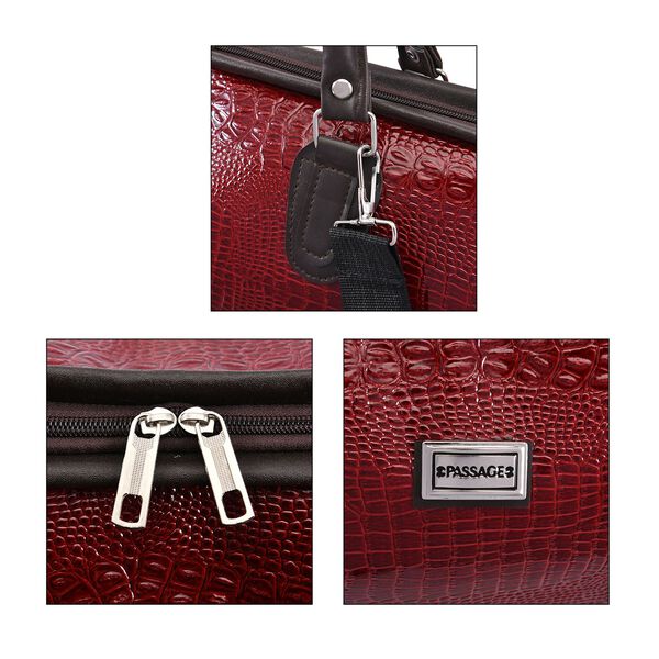 Passage Reisetasche aus naturfreundlichem Kunstleder, 45x20x32cm, Weinrot image number 6