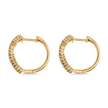 LUXURIANT DIAMOND - Lab Grown Rosa Diamant SI, Lab Grown Gelb Diamant Ohrringe 925 Silber 750 Gelbgold Vermeil ca. 1,99 ct.