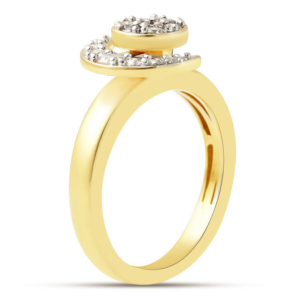 Moissanit Ring, 925 Silber Bicolor  ca. 0,43 ct image number 5