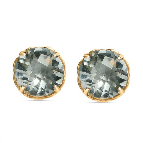 Prasiolith Solitär Ohrstecker - 3,76 ct. image number 0