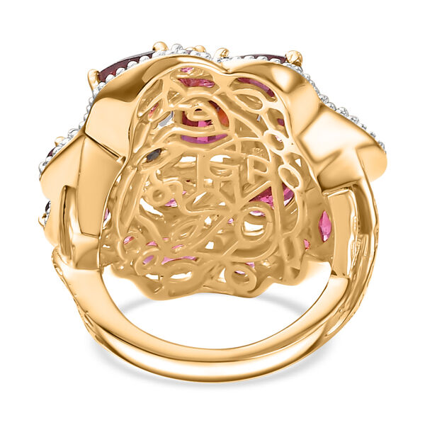 GP Italian Garden Kollektion-Rhodolith Granat und Kanchanaburi blauer Saphir-Ring - 6,91 ct. image number 8