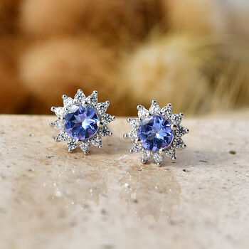 D'Joy Tansanit und Zirkon Ohrringe - 1 ct.
