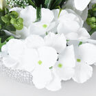 Weiße Lilie und Hortensie Kunstblumen im Keramiktopf image number 1