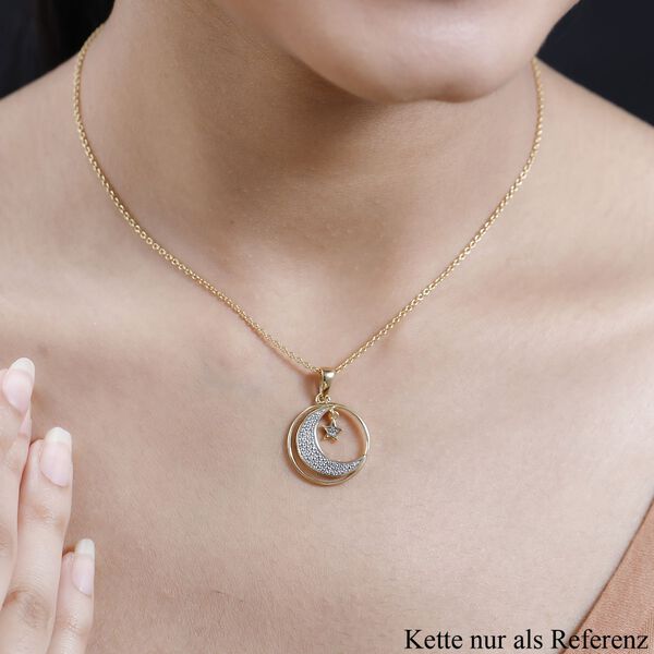 Mondlicht Magie Anhänger in vergoldetem Silber image number 3