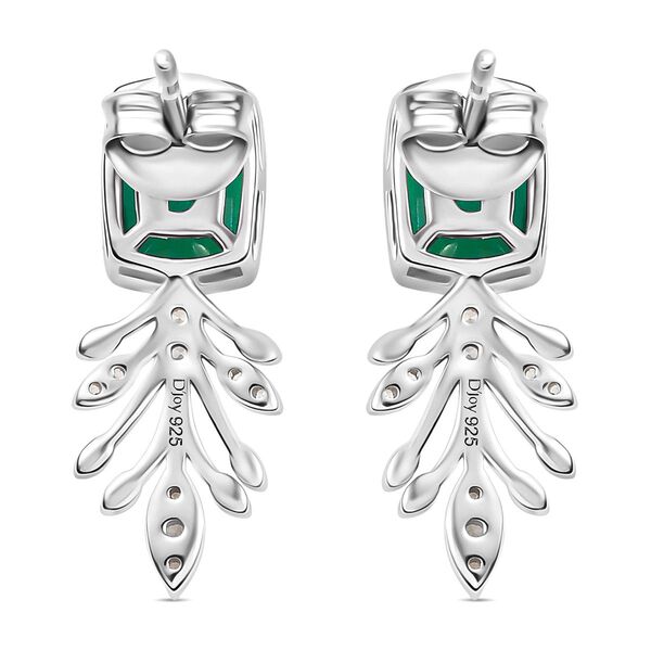 D’joy Pfau Quarz Triplette, Weißer Zirkon Ohrringe 925 Silber rhodiniert ca. 3.49 ct image number 4