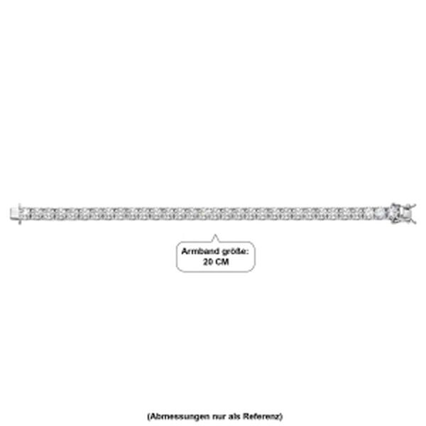 D'Joy Moissanit (Rund) Armband ca. 20 cm 925 Silber Rhodiniert ca. 19.12 ct image number 4