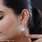 Königin der Edelsteine- weiße Edison Perle Ohrringe image number 2