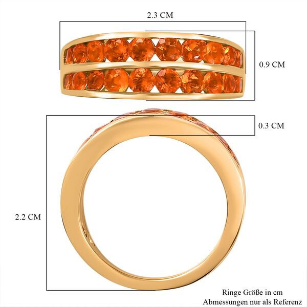 AA Salamanca Feueropal Ring, 925 Silber 750 Gelbgold Vermeil (Größe 20.00) ca. 1.21 ct image number 7