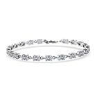 Lustro Stella Weißer Zirkonia Armband ca. 18 cm 925 Silber rhodiniert