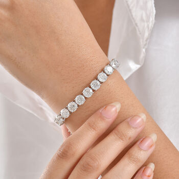 D'Joy Moissanit 19cm Armband, 925 Silber rhodiniert - 31,80 ct.