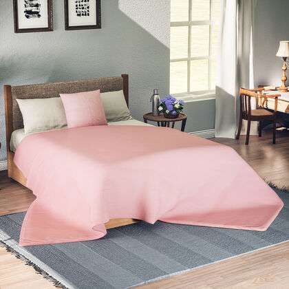 2-teiliges Bambus-Bettbezug-Set, 100% Bambus, Gr&ouml;&szlig;e: Bettdecke: 135x200 cm, Kissen: 80x80 cm, rosa