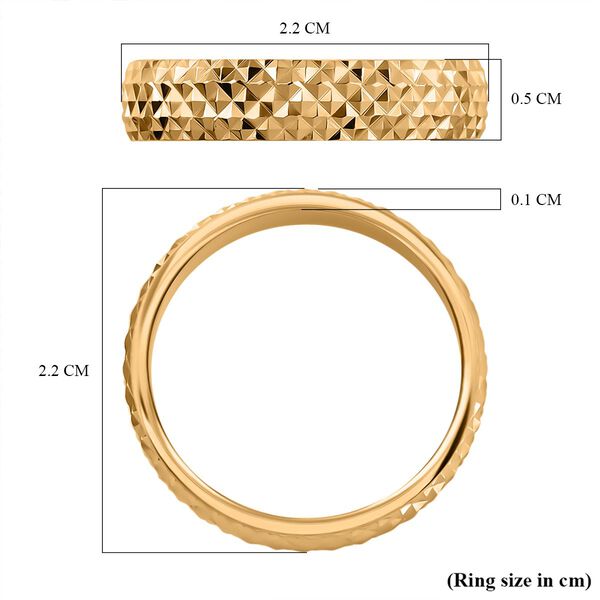 Designer-Stil-Ring mit Diamantschliff-Muster image number 7