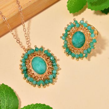 Amazonit Schmuckset - 15 ct.