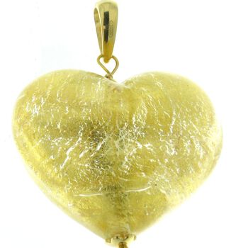 IL MURANO DI FRANCESCA - Blaues Murano aus Italien Anh&auml;nger 925 Silber vergoldet