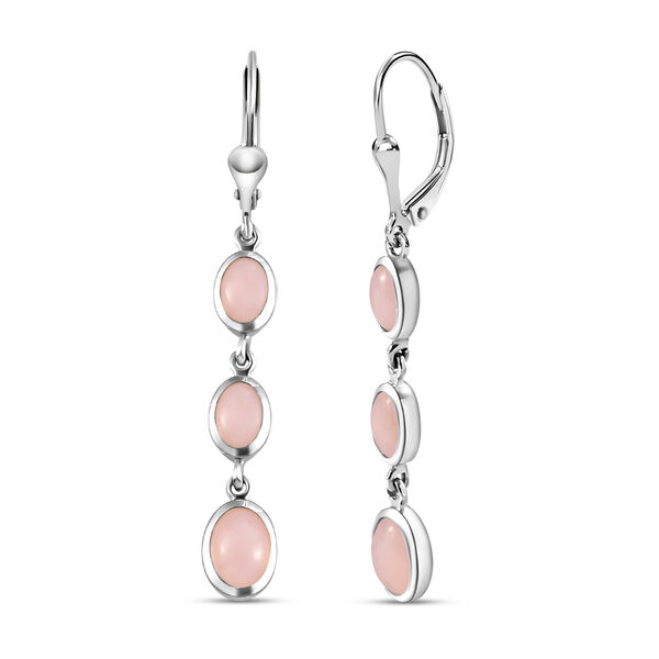 Rosa Opal-Ohrringe, 925 Silber platiniert ca. 2,85 ct image number 4