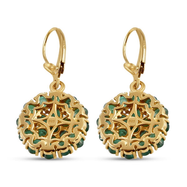 Kagem sambische Smaragd-Ohrringe, 925 Silber vergoldet ca. 6,45 ct image number 5