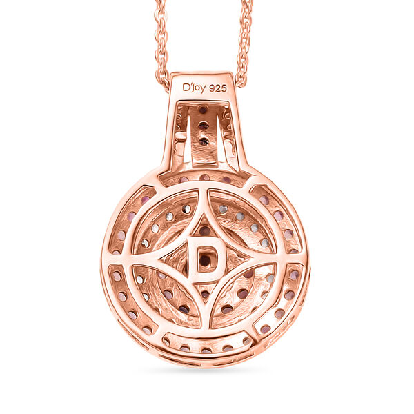 D'Joy AA Padparadscha Saphir und Zirkon Anhänger mit 50cm Kette - 1,32 ct. image number 4