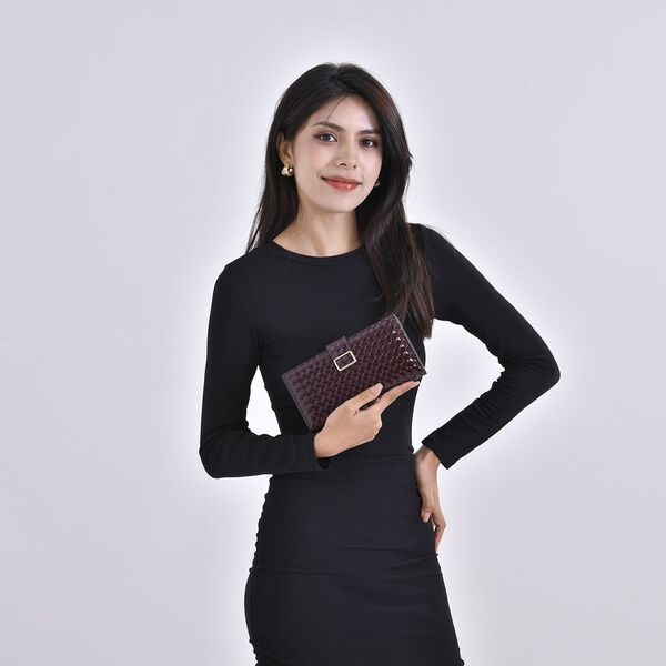 PU-Leder Brieftasche mit RFID-Schutz, dunkelbraun image number 2