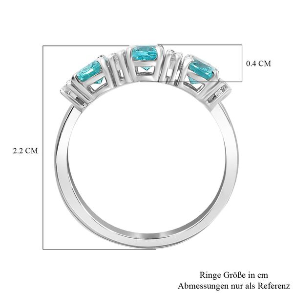 AA Lagunen Apatit und Moissanit Ring - 1,52 ct. image number 7