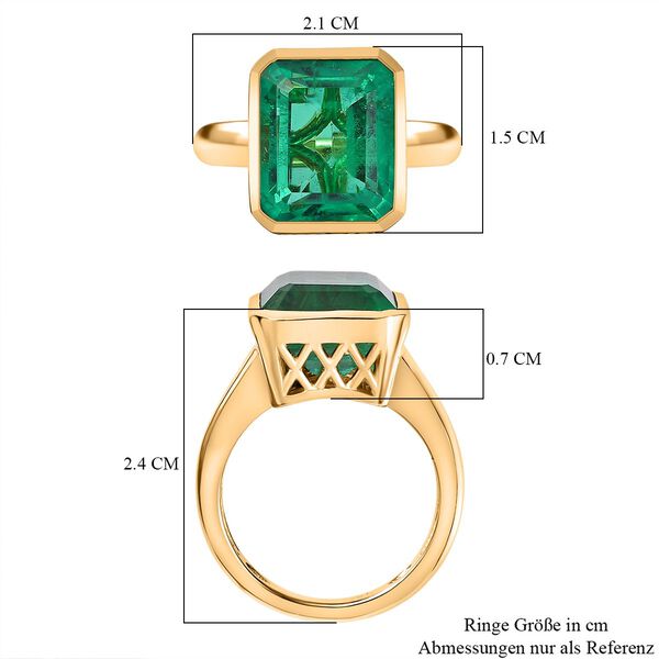 Smaragd Triplett Quarz Ring - 7,10 ct. image number 7