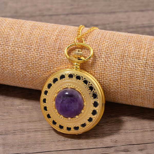 STRADA afrikanische Amethyst-Kettenuhr, 91,4 cm - 15 ct. image number 2