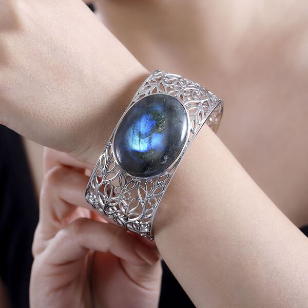 Labradorit Armreif, 19 cm - 70,61 ct. image number 3